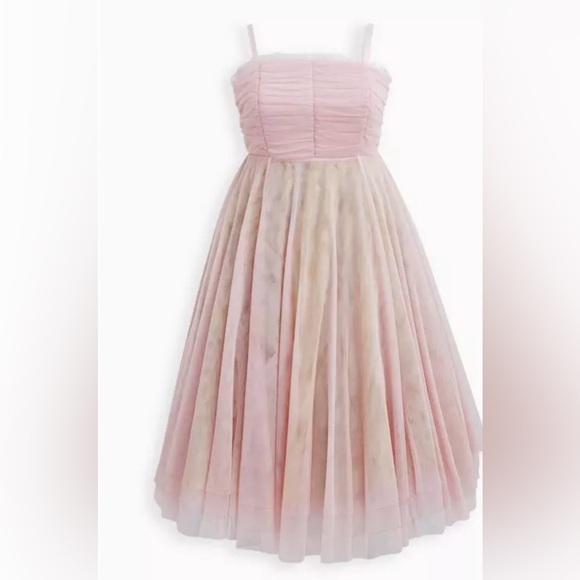 torrid betsy Johnson Collab, whimsy ferry boho Pink Tulle Midi Dress size 26 - Picture 5 of 13